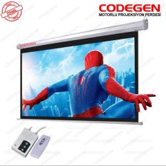 CODEGEN 240x200 Pro Siyah Fonlu Motorlu Projeksiyon Perdesi COD-EX-24