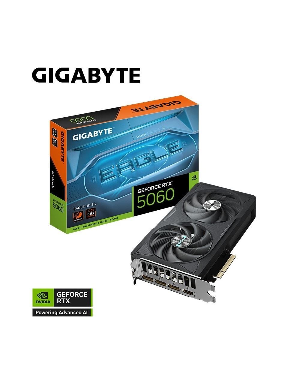 GIGABYTE GVN5060EAGLEOC-8GD VGA RTX5060 EAGLE OC 8GB 128B GDDR7 DP-HDMI EKRAN KARTI