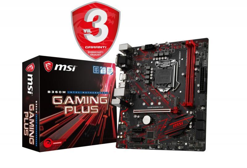 MSI Intel B360 1151 DDR4 2666MHz DVI,DP Gaming Anakart