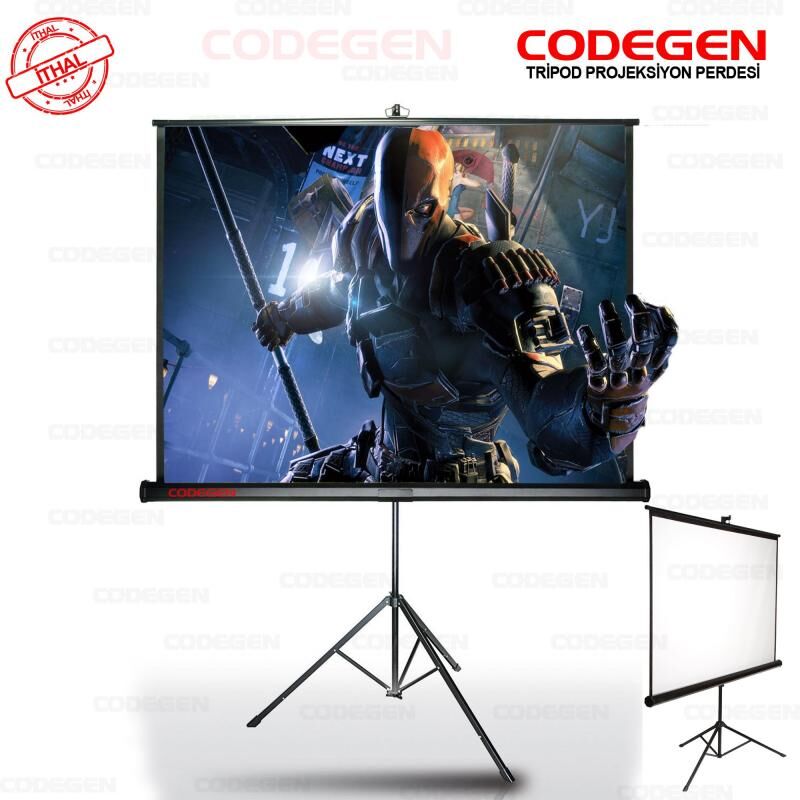 CODEGEN 240x200 Pro Siyah Fonlu Portatif Projeksiyon Perdesi COD-TX-24