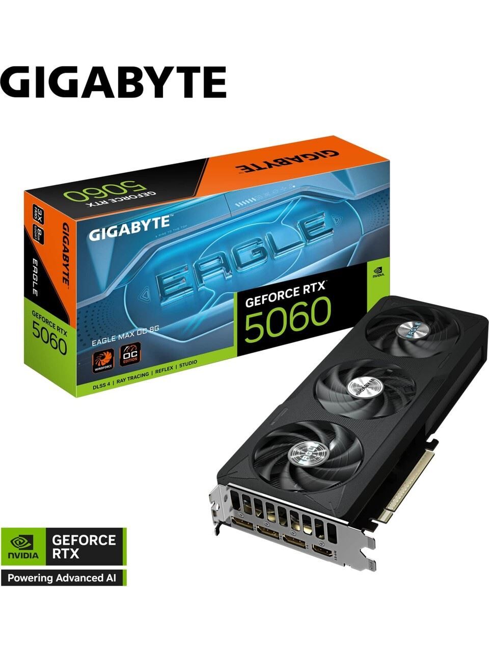 GIGABYTE GVN5060EAGMAXOC8GD VGA RTX5060 EAGLE MAX OC 8GB 128B GDDR7 DP-HDMI EKRAN KARTI