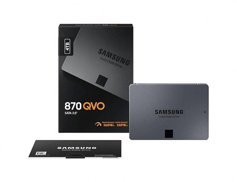SAMSUNG MZ-77Q4T0BW 4TB 870 Qvo Sata 3.0 560-530MB/s 2.5'' Flash SSD