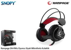 RAMPAGE Kablolu Mikrofonlu Siyah Gaming Kulak Üstü Kulaklık SN-RW2