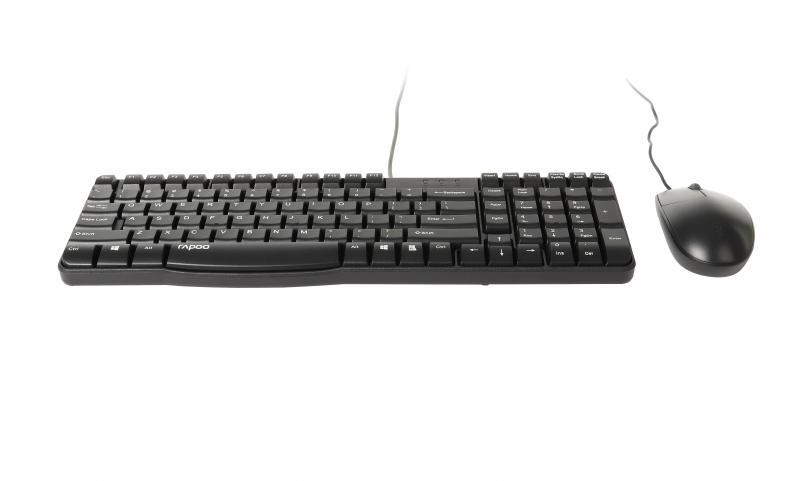 RAPOO 19205 NX1820 Model,USB Türkçe Klavye ile Optik Mouse Kablolu Set,Siyah