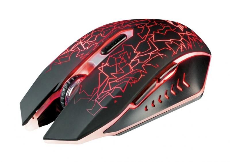 TRUST 23214 GXT107 IZZA,Işıklı,USB,2000DPI,Kablosuz Gaming Mouse