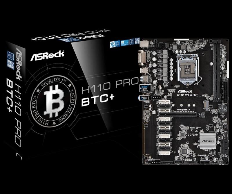 ASROCK H110 PRO BTC+ Ultimate Bitcoin, Ethereum, Zcash Mining Anakart ASRH110PRO-BTC