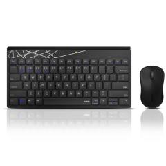 RAPOO 19106 8000M 1300DPI Çok Modlu Türkçe Klavye ile Optik Mouse Set Siyah