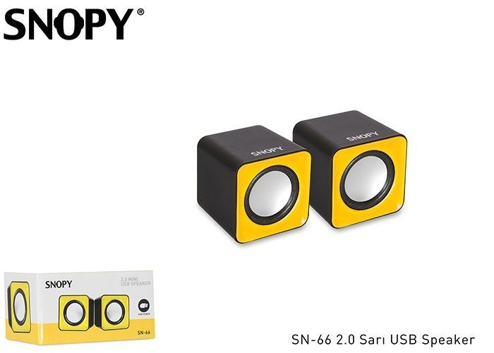SNOPY USB2.0 1+1 Sarı Hoparlör SN-66-S