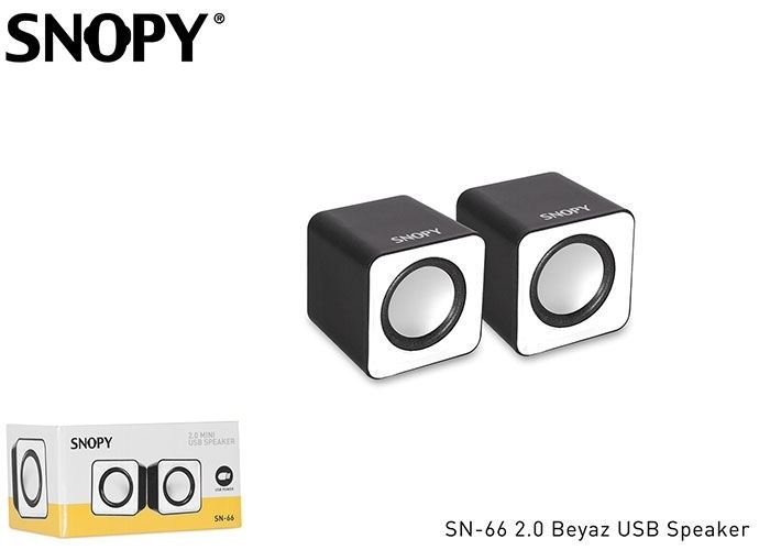 SNOPY USB2.0 1+1 Beyaz Hoparlör SN-66-B