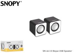 SNOPY USB2.0 1+1 Beyaz Hoparlör SN-66-B