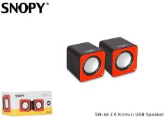 SNOPY SN-66-K USB2.0 1+1 Kırmızı Hoparlör