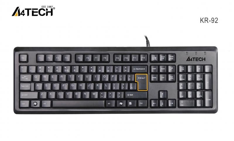 A4 TECH KR-92 Kablolu Q TR FN-Multimedya Siyah Klavye FN-Multimedya