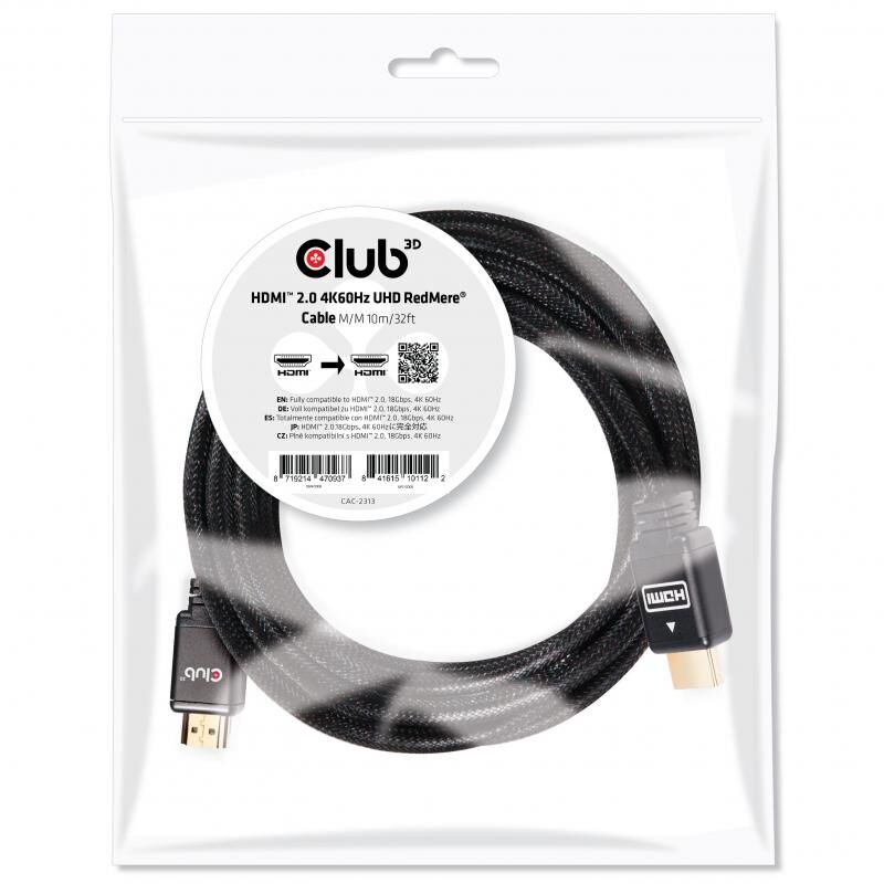 CLUB3D 10m 2.0 4K 60Hz RedMere HDMI Görüntü Kablosu CAC-2313