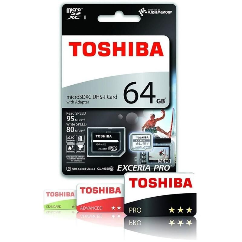 TOSHIBA Toshiba M401 64GB microSDXC UHS-I Card 5SDTSHB649580