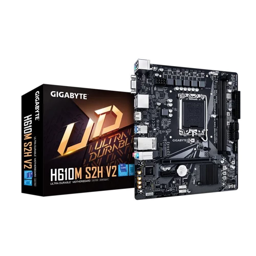GIGABYTE H610M-S2H-V2-DDR5 INTEL H610M DDR5 5600MHZ DVI-D
