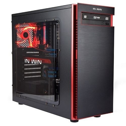 INWIN Powersız Pencereli ATX Alüminyum Siyah,Kırmızı Kasa 703