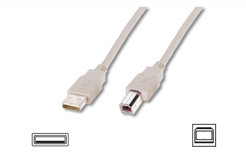 DIGITUS AK-300105-030-E 3m Tip A Erkek-Tip B Erkek AWG28 USB2.0 Bağlantı Kablosu