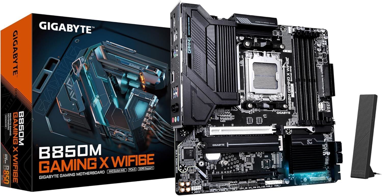 GIGABYTE B850M-GAM-X-WF6E 8200MHz OC DDR5 AM5 M.2 HDMI DP MicroATX Anakart