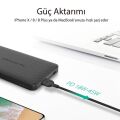 RAVPOWER RP-PB094 10000mAh PD 18W+QC3.0 Taşınabilir Şarj Cihazı Powerbank Siyah