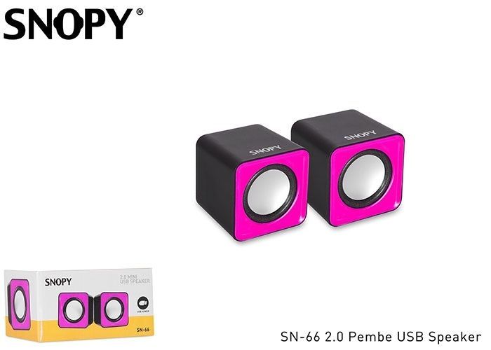 SNOPY SN-66-P USB2.0 1+1 Pembe Hoparlör