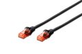 DIGITUS DK-1617-020-BL Cat6 2m U-UTP Siyah Patch Network Kablosu