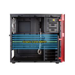 INWIN 703-ATX-PSU 850W Powerlı Pencereli ATX Siyah,Kırmızı Alüminyum Kasa