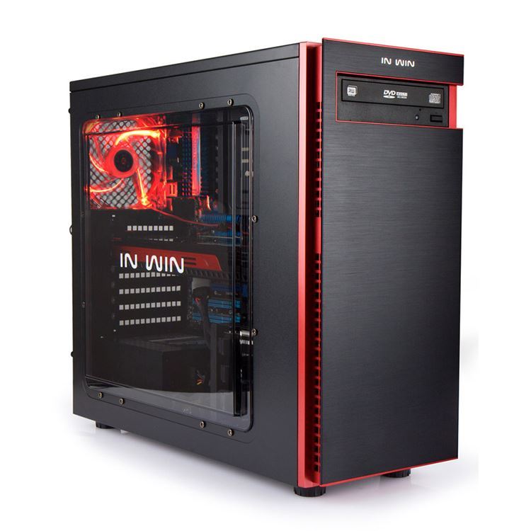 INWIN 703-ATX-PSU 850W Powerlı Pencereli ATX Siyah,Kırmızı Alüminyum Kasa