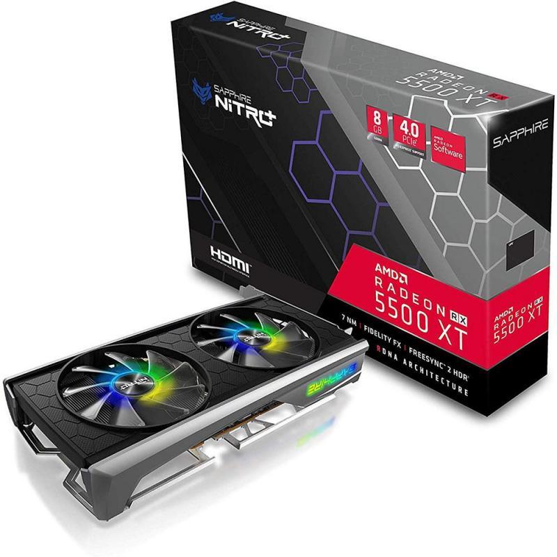 SAPPHIRE 11295-05-20G AMD Radeon RX5500 XT Nitro+ 8GB GDDR6 PCI-E 4.0 Ekran Kartı