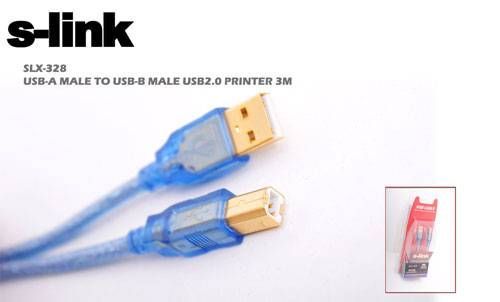 S-LINK 3m USB2.0 Yazıcı Kablosu SLX-328