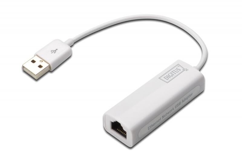 DIGITUS USB2.0 10/100 Dişi USB-A Erkek Ethernet Çevirici Adaptör DN-10050