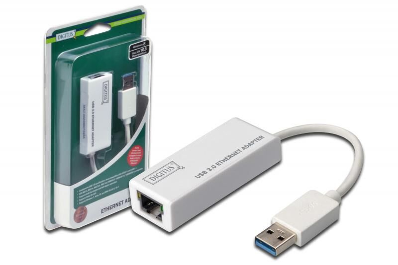 DIGITUS DN-3023 Usb 3.0 Gigabit Ethernet Adaptörü, 1 X 10/100/1000 Rj45 Dişi Yuva, Usb-A