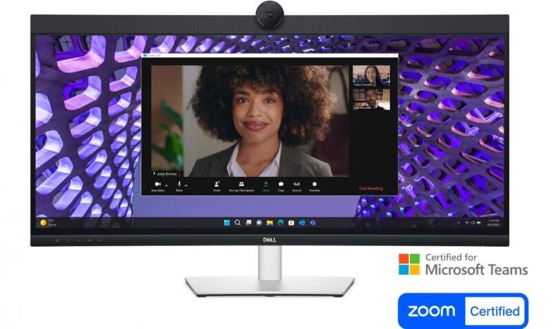 DELL P3424WEB 34 Curved Video Conferencing Monitor 3440x1440 5MS DP HDMI USB