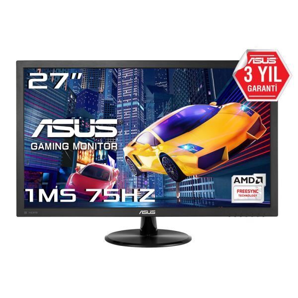 ASUS 27''FHD 1920x1080 1ms 75Hz HDMI,DP,MM FreeSync LED Monitör VP278QG