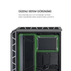 COOLERMAST Tempered Glass 2x200mm RGB Led Fanlı Super Mid Tower Gaming Kasa
