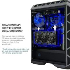 COOLERMAST Tempered Glass 2x200mm RGB Led Fanlı Super Mid Tower Gaming Kasa