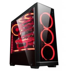 GAMEPOWER 3x120mm Ring LED Fanlı Tempered Glass Yan Panel Gaming Kasa