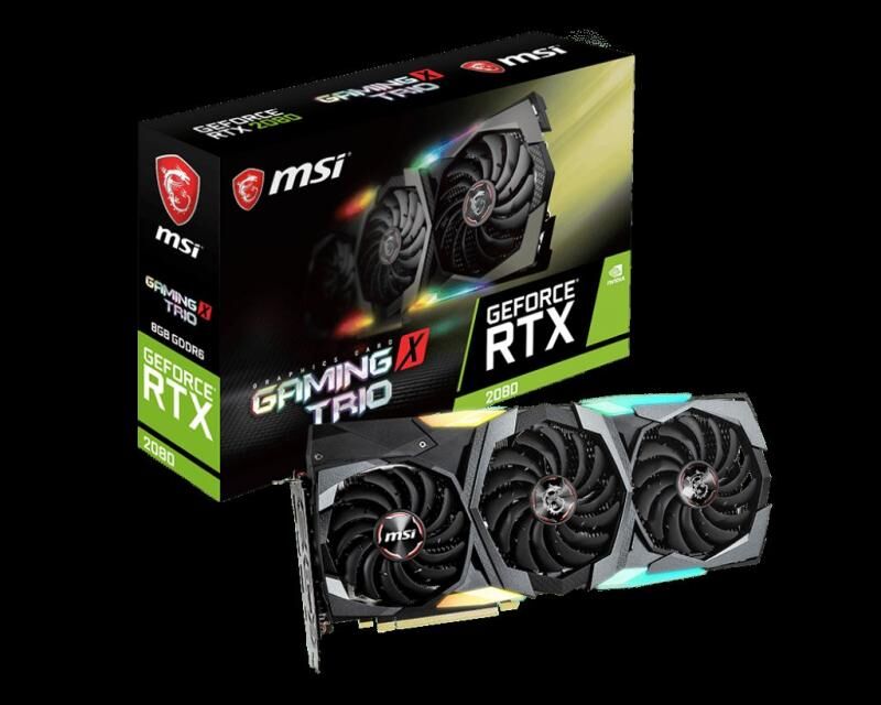 MSI RTX2080 8GB 256B GDDR6 HDMI,DP Nvidia Ekran Kartı RTX2080GAMINGXTRIO