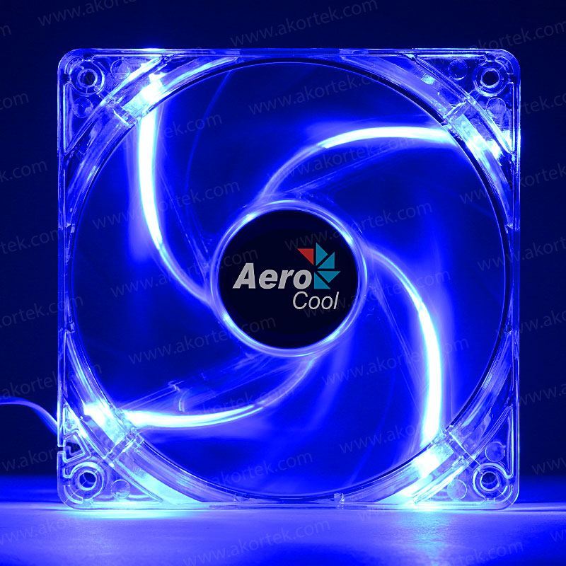AEROCOOL 12cm 4Pin PWM Mavi LED Kasa Fanı AE-CFPL120BL