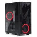 DARK DKCHDIAMOND580 500W 80+ Diamond Full Akrilik Yan Panel 2x12 cm Kırmızı Led fanlı Atx Ka