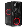 DARK DKCHDIAMOND580 500W 80+ Diamond Full Akrilik Yan Panel 2x12 cm Kırmızı Led fanlı Atx Ka
