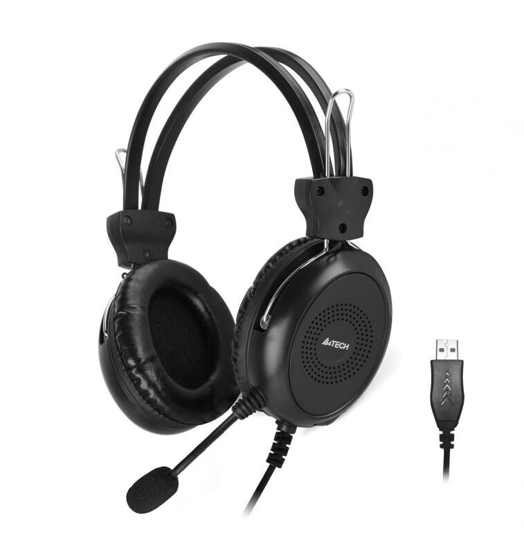 A4 TECH HU-30-USB-BLACK HU-30 Mikrofonlu USB Stereo Kulaklık
