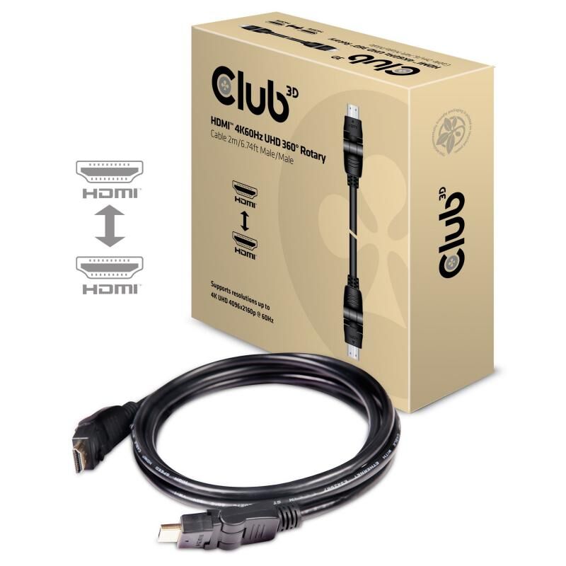 CLUB3D CAC-1360 2mt HDMI 2.0 Kablo