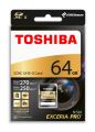 TOSHIBA 64GB Extreme Pro SDXC 270MB Class 10 UHS II SD-MMC Kart THN-N501G0640E6