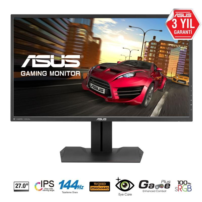ASUS 27''WQHD 2560x1440 4ms 75Hz 2Wx2 DP,HDMI,MHL,mDP,USB LED Monitör