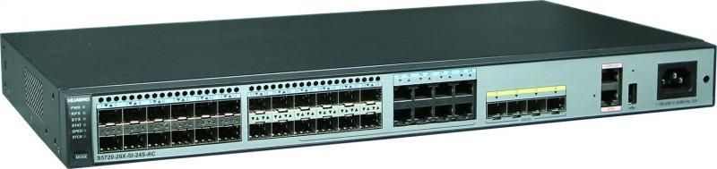HUAWEI S5720-28X-SI-24S-A 24Gig SFP,8 of which are dualpurpose 10/100/1000 or SFP,4 10 Gig SFP+,AC