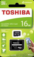 TOSHIBA THN-M203K0160EA 16GB SDHC 100MB/s Class 10 UHS-I Micro SD Kart