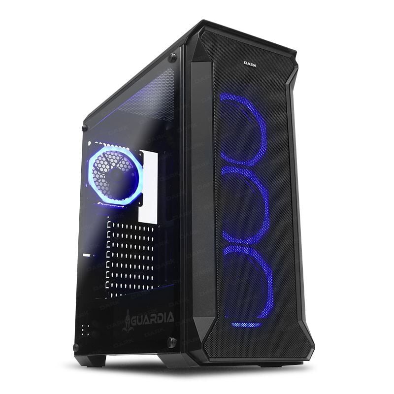 DARK 500W 80+ GUARDIAN 4 x 12cm Dual RGB Fanlı T-Glass ATX Oyuncu Kasa DKCHGUARDIAN580