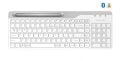 A4 TECH FBK25-WHITE FBK25 BEYAZ BLUETOOTH+2.4GHZ NANO FN-MULTİMEDYA KABLOSUZ KLAVYE