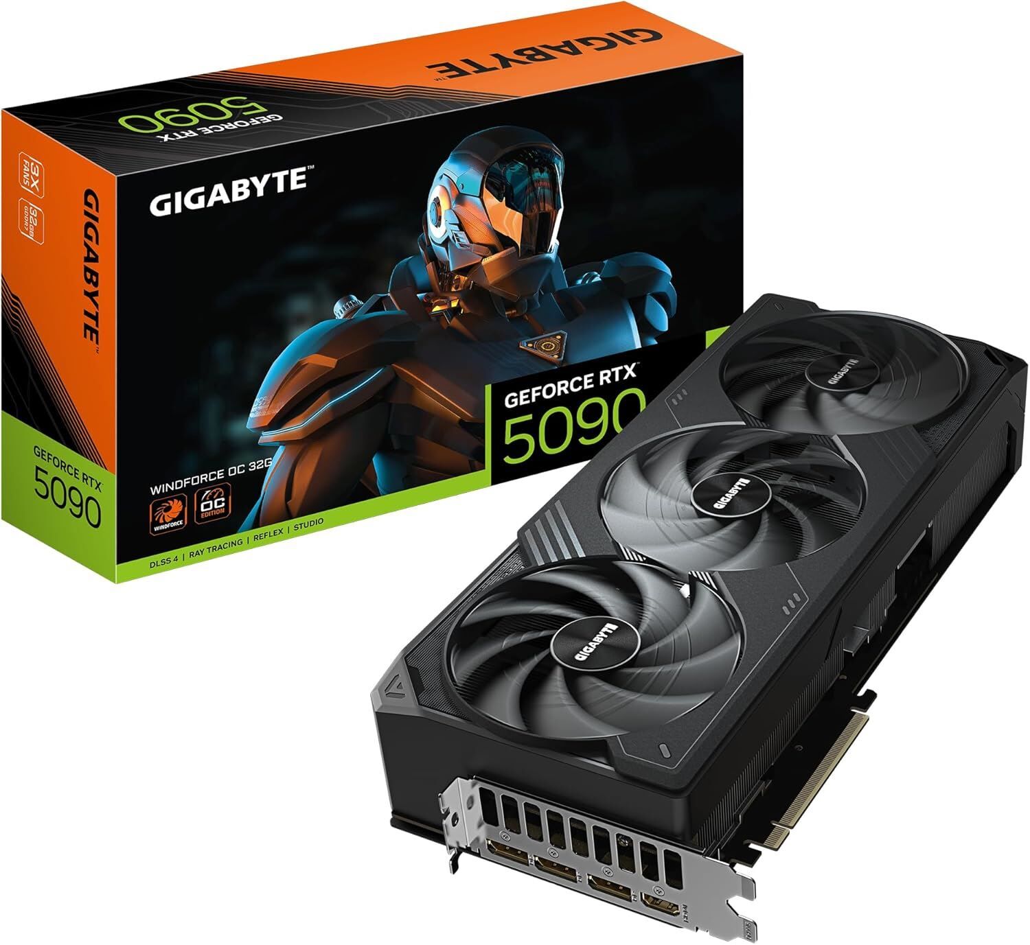 GIGABYTE GV-N5090WF3OC-32GD VGA RTX5090 WINDFORCE OC 32GB 512B GDDR7 DP-HDMI EKRAN KARTI