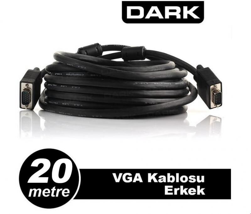 DARK 20M M/M Monitör PC Arası VGA Data Görüntü Kablosu DK-CB-VGAL2000